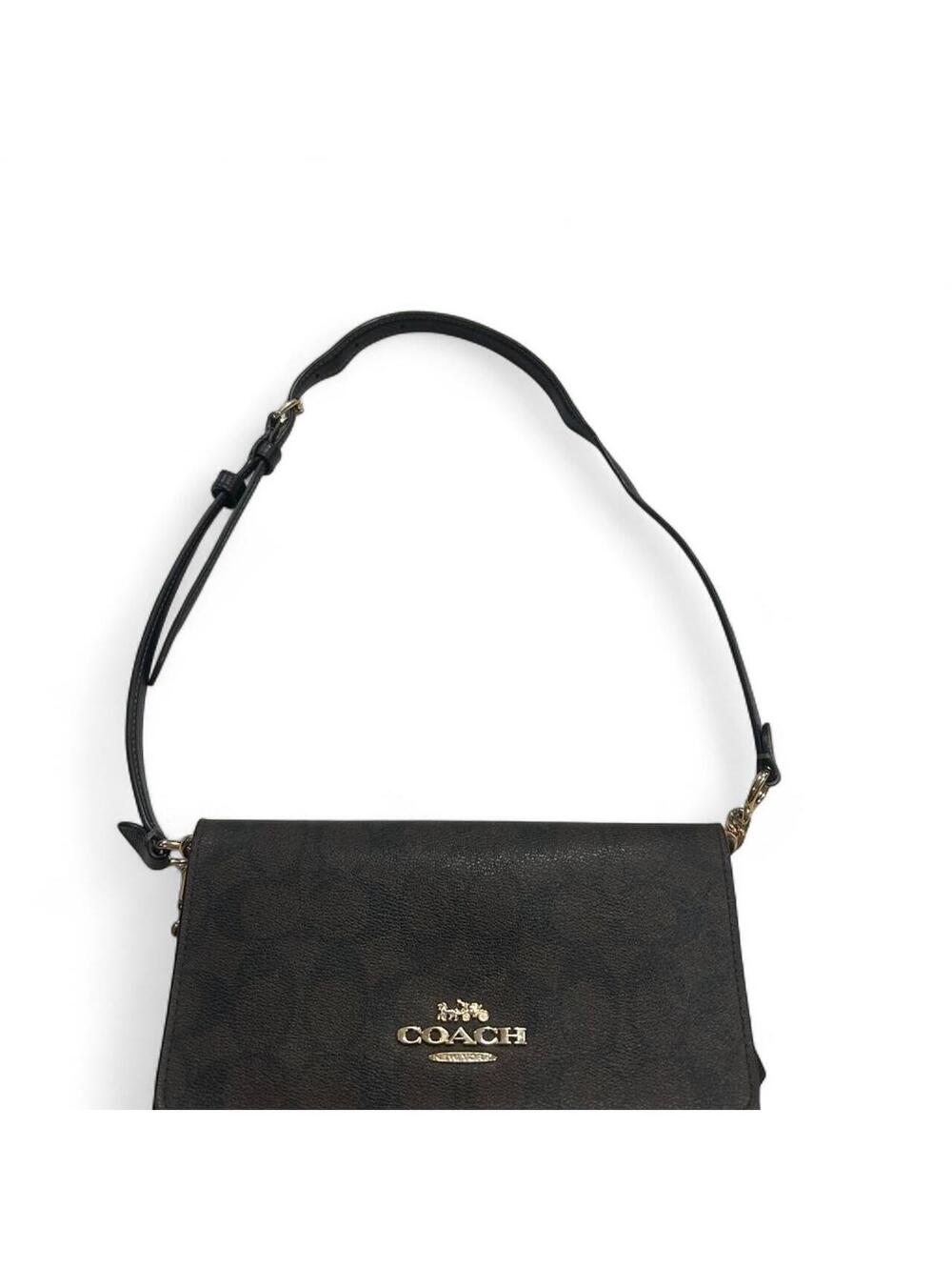 Coach black crossbody bag with gold hardware #luxury #crossbody